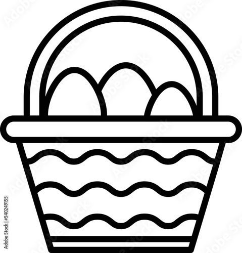 Easter Egg basket Vector Icon which is suitable for commercial work and easily modify or edit it 