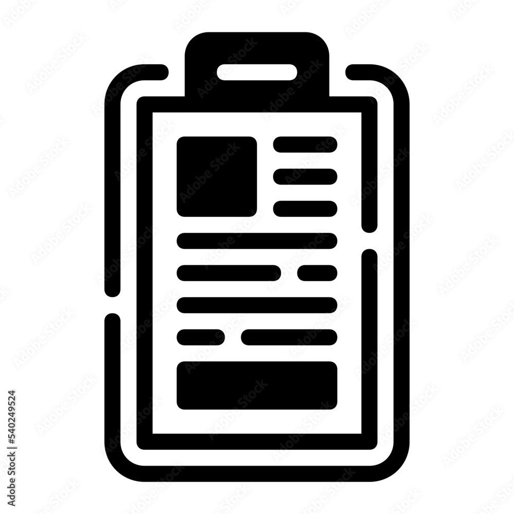 Icon Paper With Style Glyph Icon Paper With Style Glyph