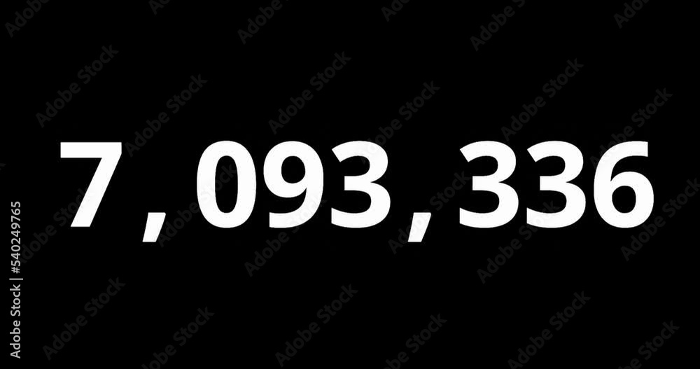 changing and increasing number for counting of social media or statistic