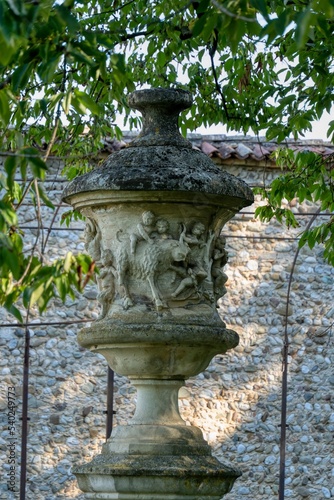 statue in the park of palace