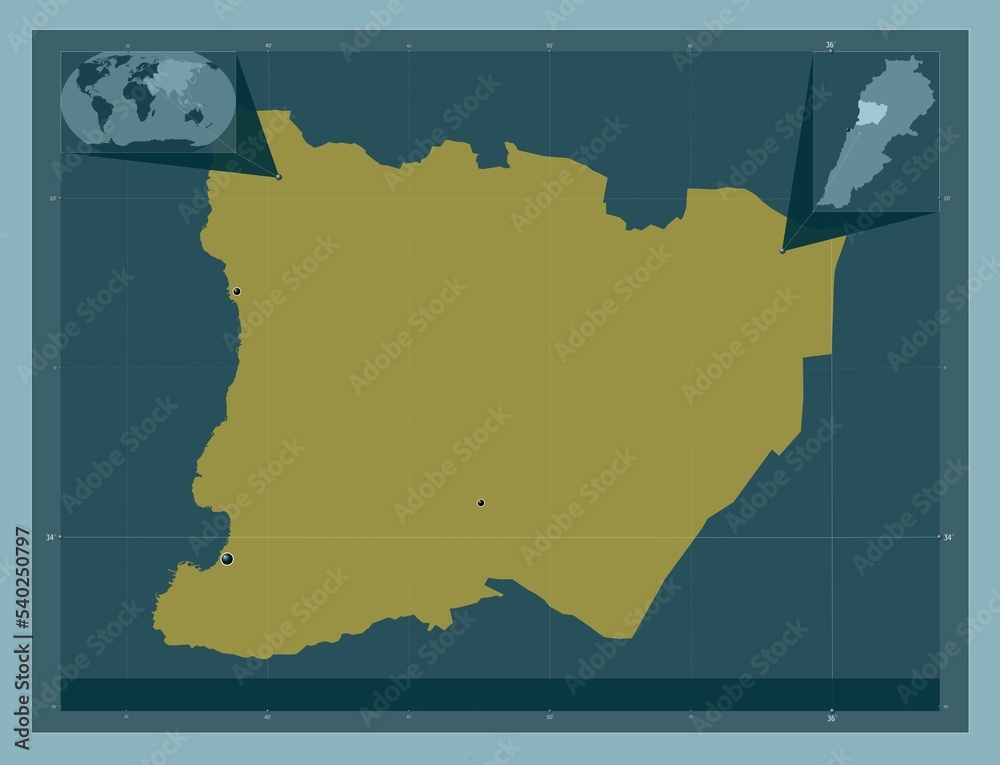 Obraz premium Keserwan-Jbeil, Lebanon. Solid. Major cities