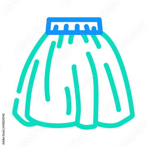 bubble skirt color icon vector. bubble skirt sign. isolated symbol illustration