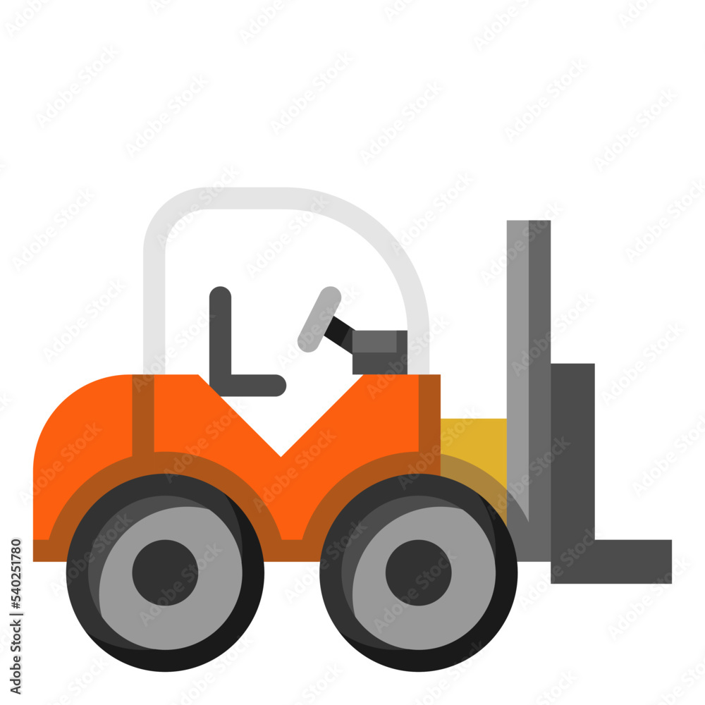 forklift flat icon