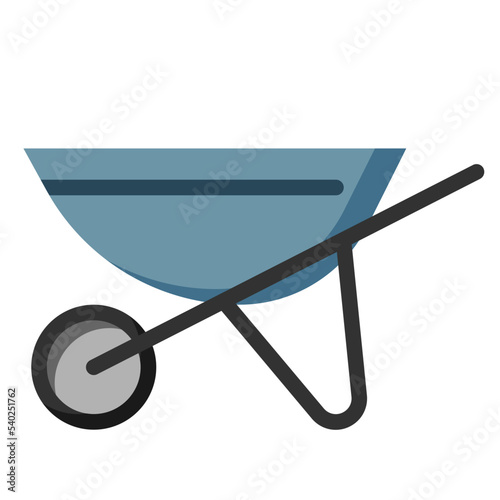 wheelbarrow flat icon