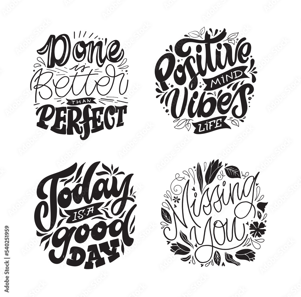 Vettoriale Stock Hand drawn motivation lettering phrase in modern  calligraphy style. Inspiration slogan for print and poster design. Vector |  Adobe Stock