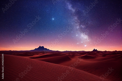 Leinwand Poster stars above the desert