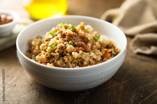 Healthy quinoa pilau with chickpeas