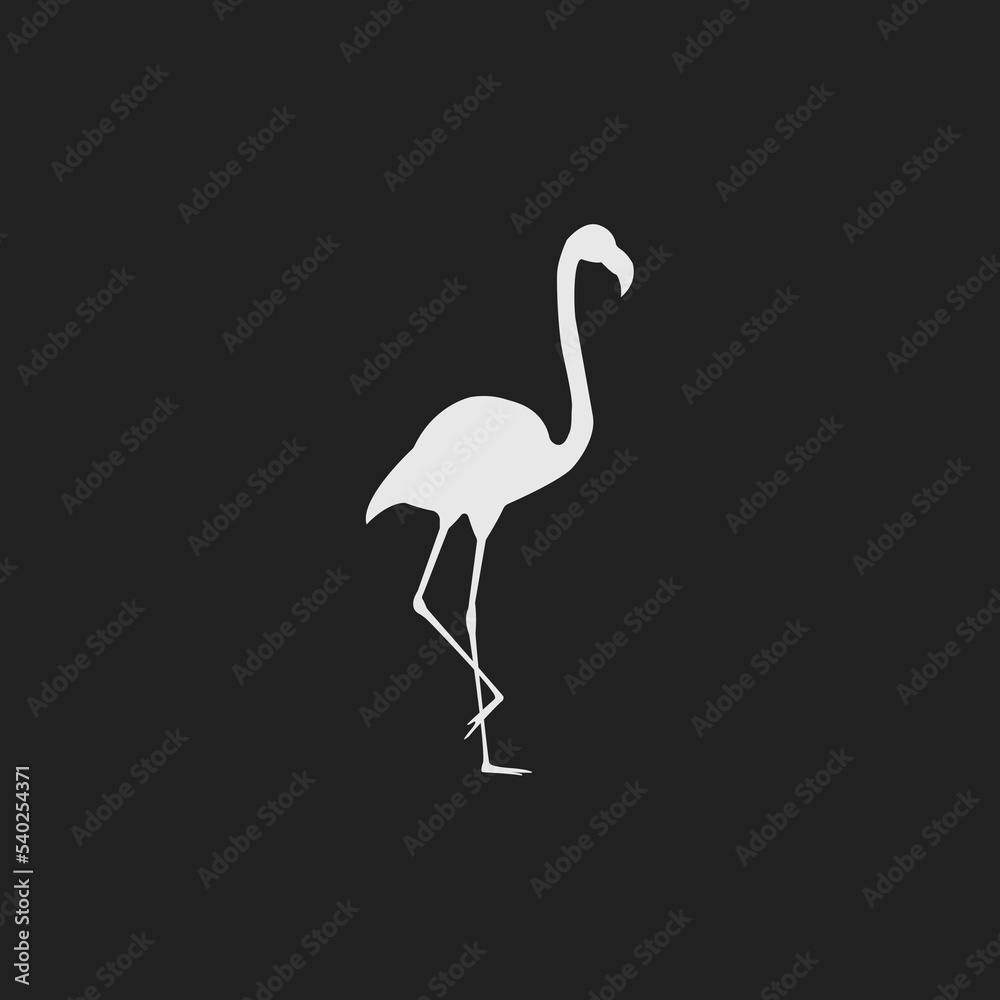 flamingo silhouette illustration sign design
