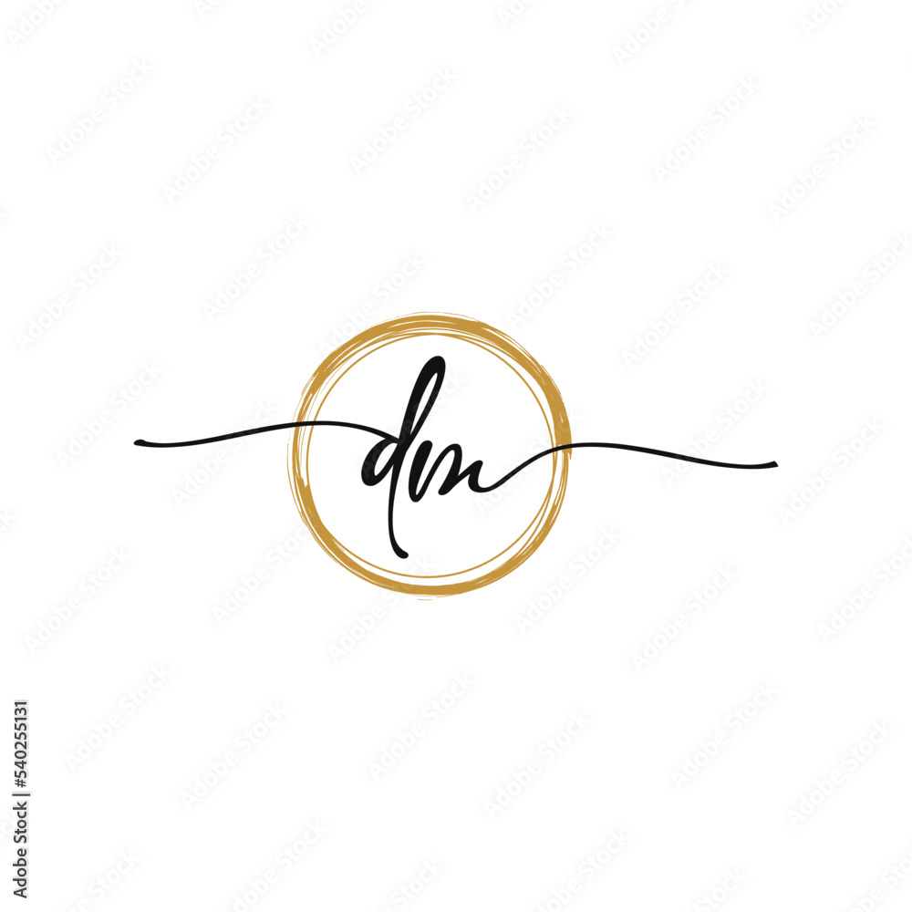 Fototapeta premium Letter D M Initial Beauty Logo Template
