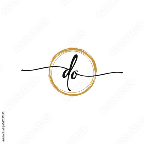 Letter D O Initial Beauty Logo Template