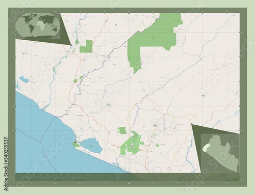 Grand Cape Mount, Liberia. OSM. Major cities
