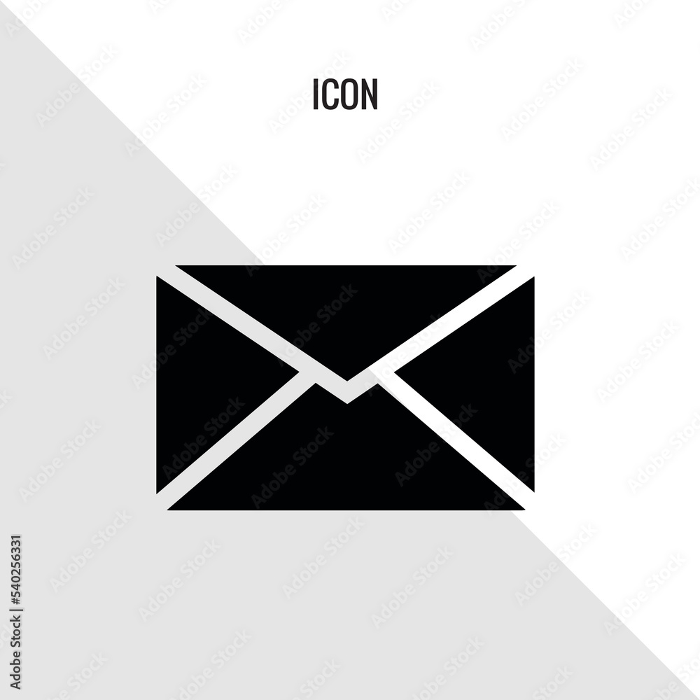 Closed envelope vector icon illustration sign Closed envelope vector icon illustration sign