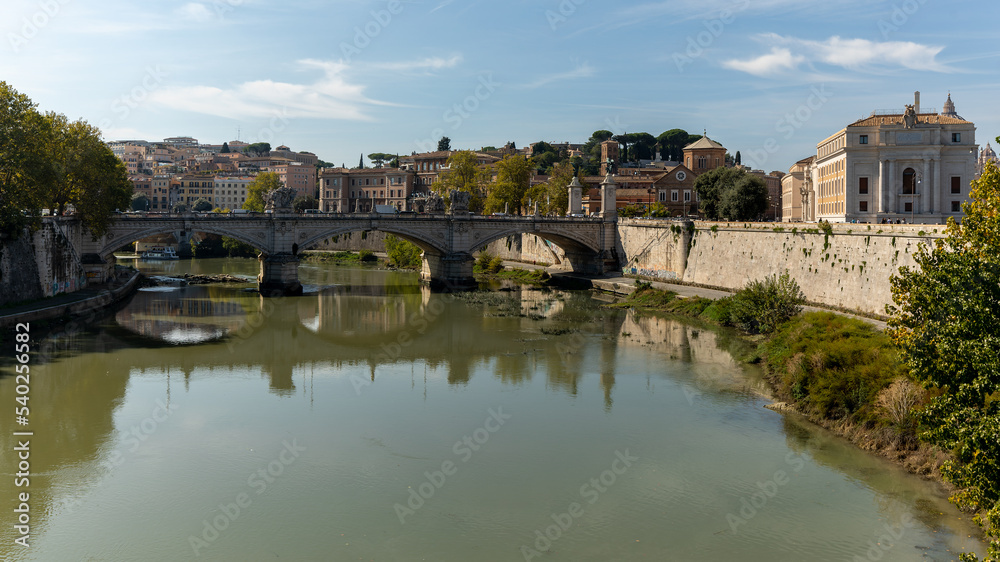 Tiber River in Rome on October 2022