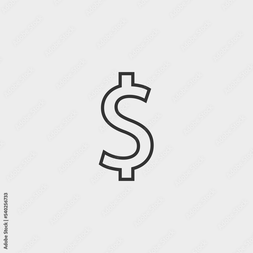 Dollar sign vector icon illustration sign Dollar sign vector icon illustration sign