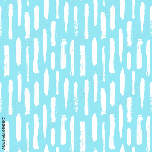winter blue pastel brush strokes seamless pattern, vector illustration endless texture