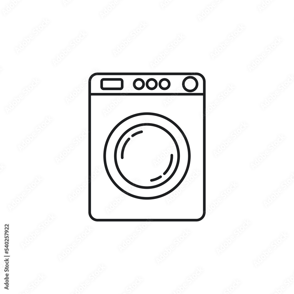 Washer machine line icon, outline sign, linear style pictogram. Electric appliances symbol Washer machine line icon, outline sign, linear style pictogram. Electric appliances symbol