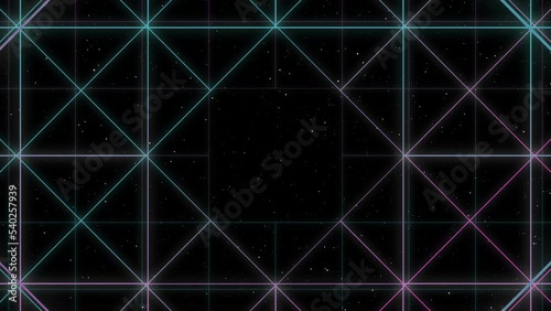 Futuristic digital generated motion abstract matrix cyber environment big data analytic artificial intelligent simulation, loop video for digital background