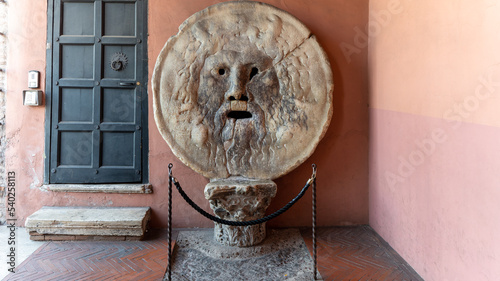 Photography The Bocca della verite in Rome on October 2022