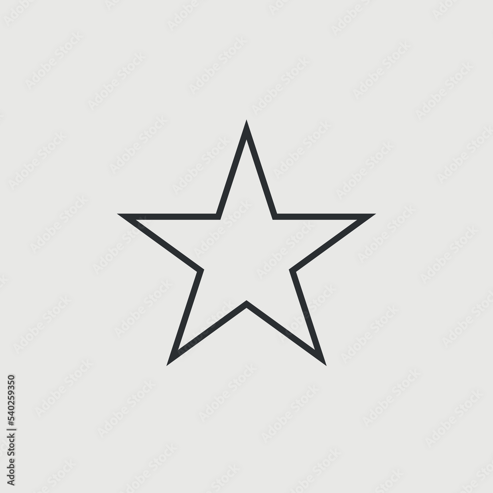 Obraz premium Star vector icon illustration sign