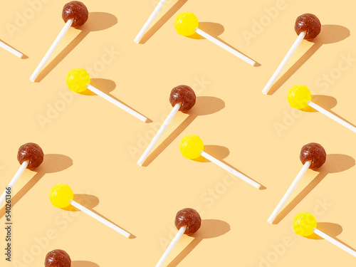 Lollipop pattern on minimalistic background