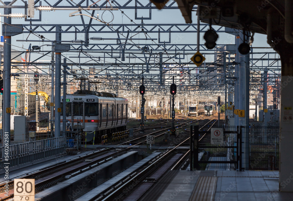 JR名古屋駅の線路の風景