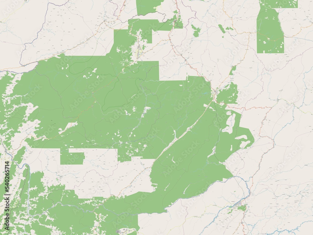 Obraz premium Oudomxai, Laos. OSM. No legend