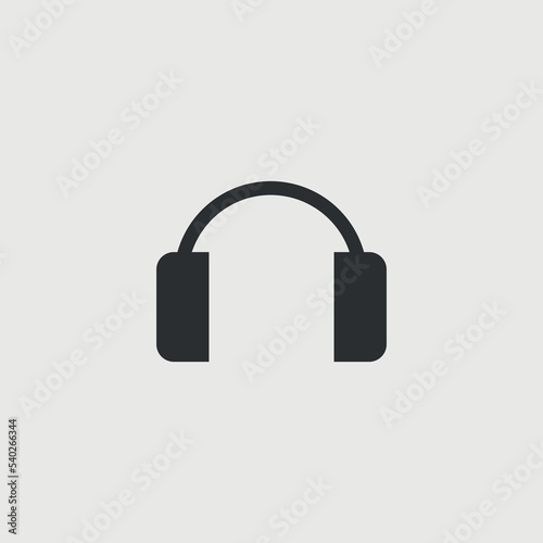 Headphones vector icon illustration sign