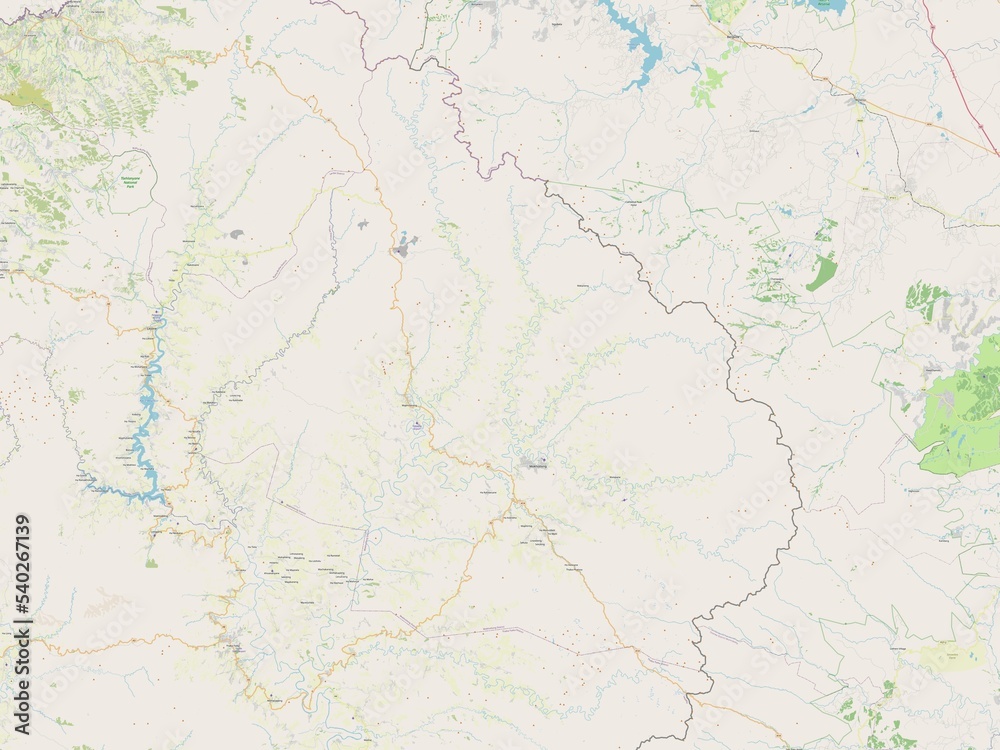 Mokhotlong, Lesotho. OSM. No legend Mokhotlong, Lesotho. OSM. No legend
