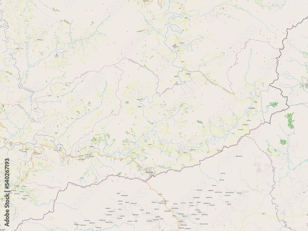 Qacha's Nek, Lesotho. OSM. No legend Qacha's Nek, Lesotho. OSM. No legend