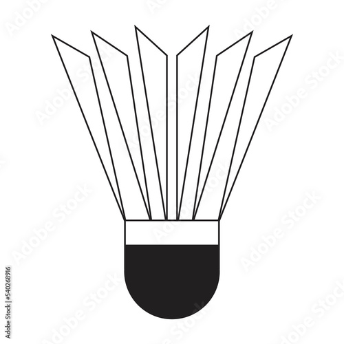 Shuttlecock badminton sport vector illustration