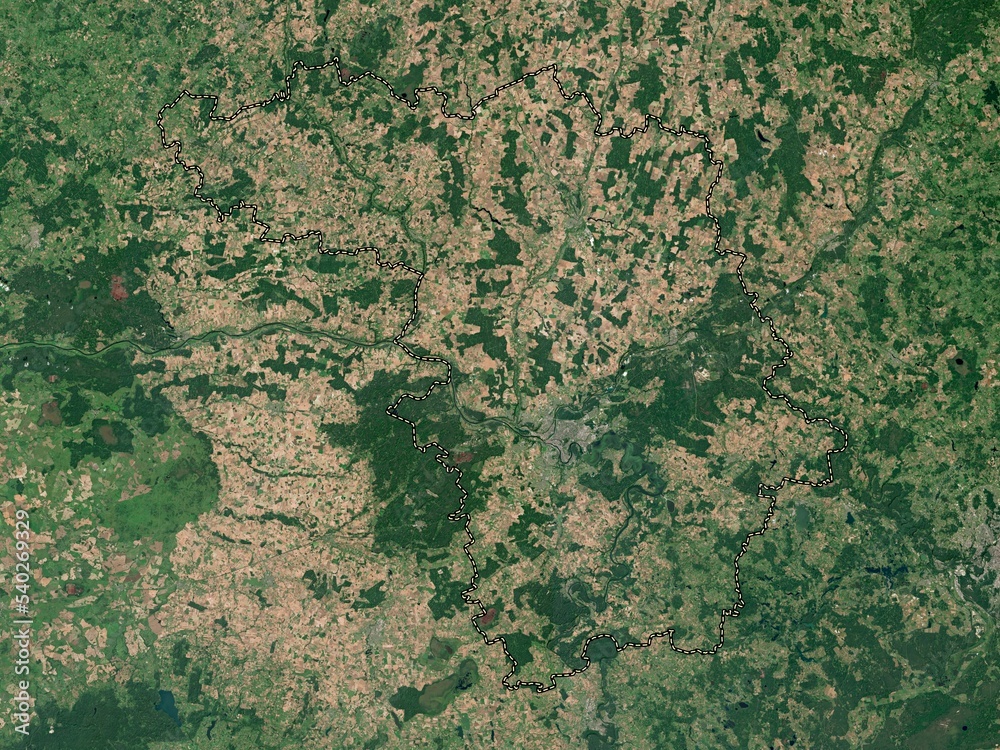 Kauno, Lithuania. Low-res satellite. No legend