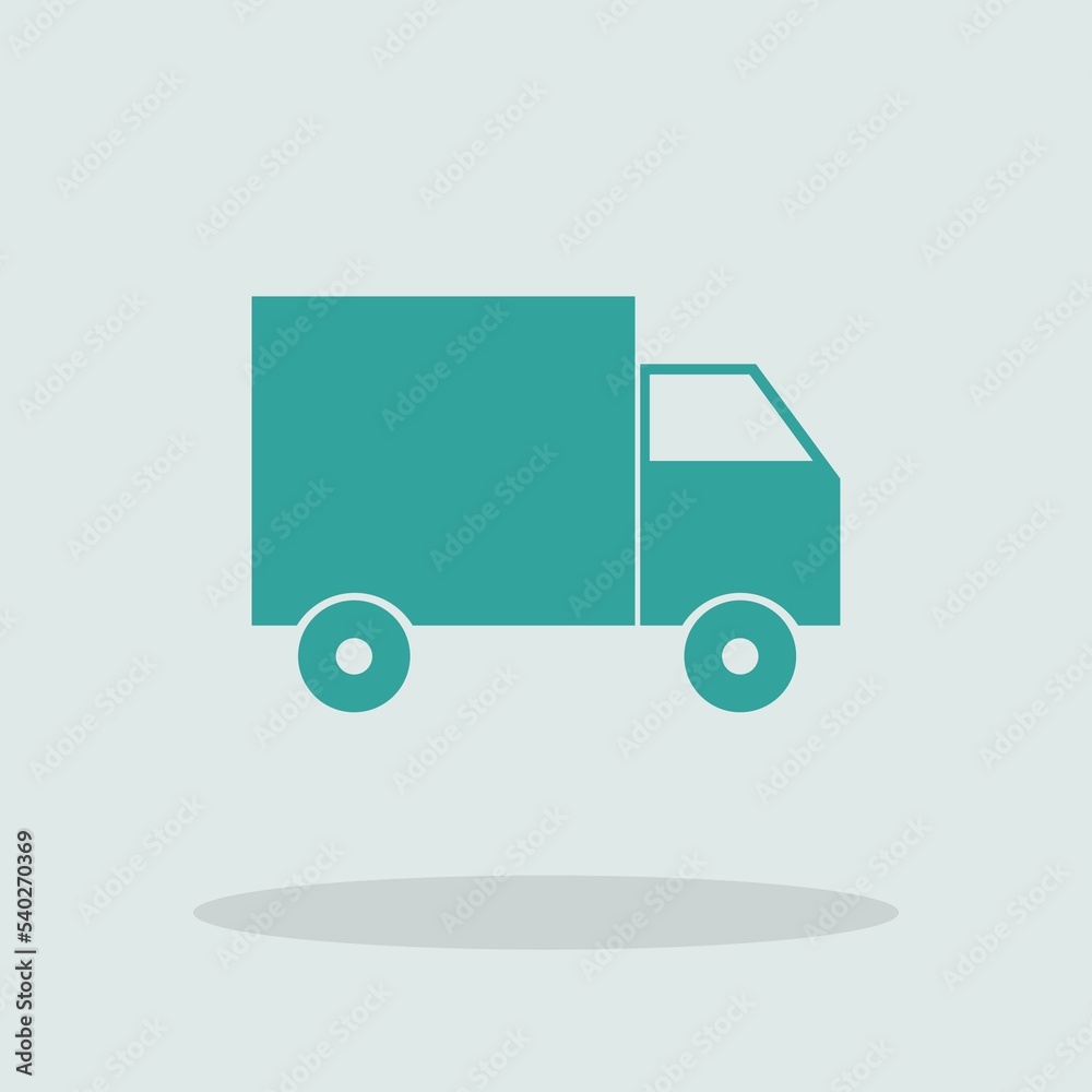 Delivery truck vector icon illustration sign Delivery truck vector icon illustration sign