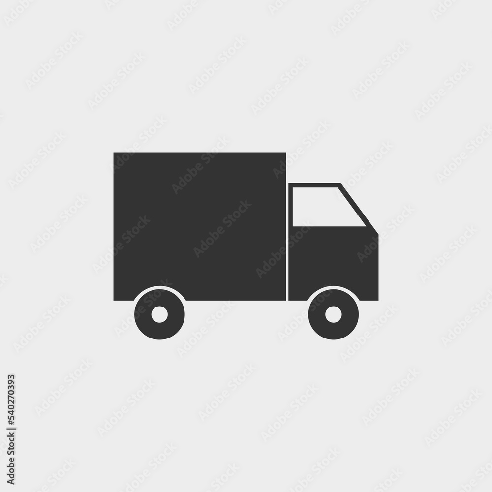 Delivery truck vector icon illustration sign Delivery truck vector icon illustration sign