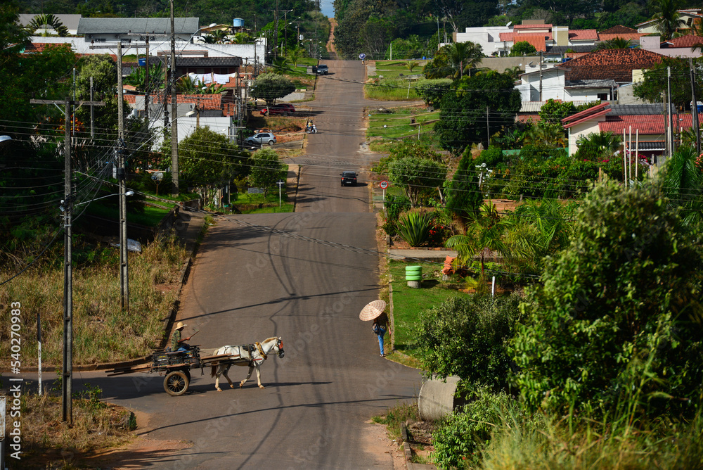 A hot and tranquil afternoon in the small, frontier town of Colorado do Oeste, southern Rondonia state, Brazil
