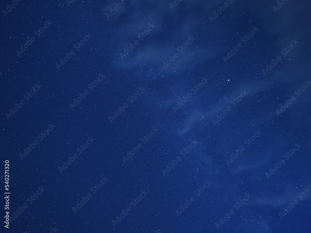 Fototapeta premium The dark night sky view with the milkyway as the background