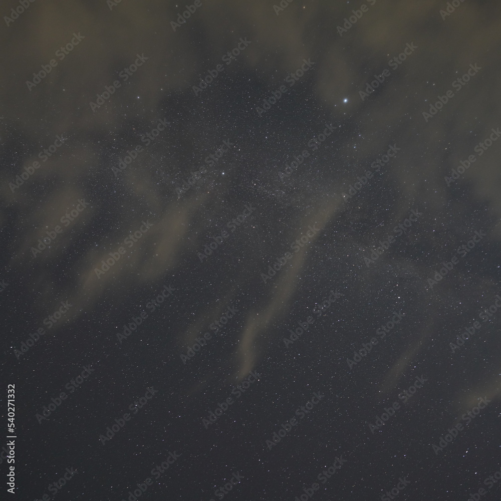 Fototapeta premium The dark night sky view with the milkyway as the background