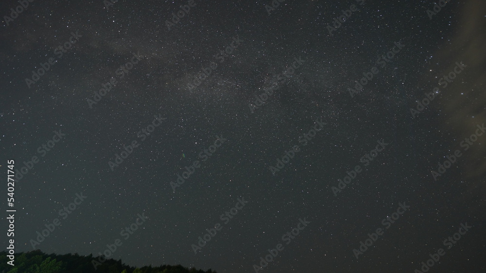 The dark night sky view with the milkyway as the background The dark night sky view with the milkyway as the background