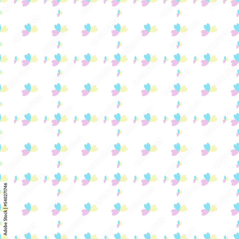 Hand drawn vector,  seamless pattern white polka dots on blue background.