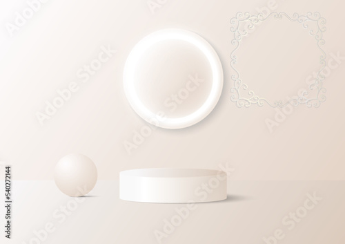 Backdrop platform light brown pastel color 