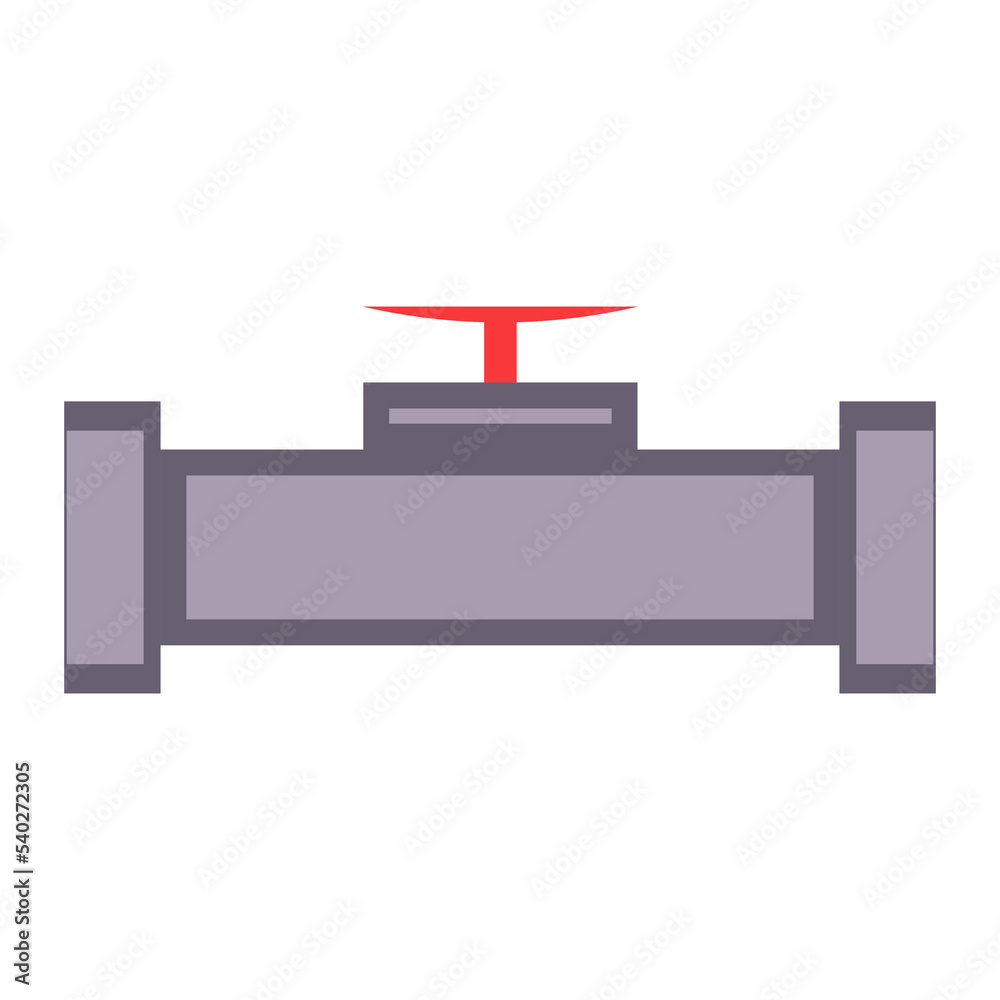 Metal pipe. Icon for pipeline and water tube construction. Industrial pipe for water or gas. Factory element connection equipment with flange. Part canalization vector illustration Metal pipe. Icon for pipeline and water tube construction. Industrial pipe for water or gas. Factory element connection equipment with flange. Part canalization vector illustration
