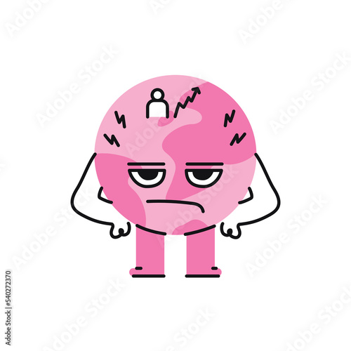 Overpopulation color line icon. Ecology. Pictogram for web page