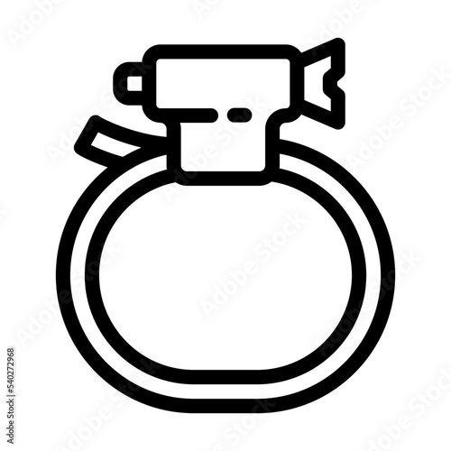 hose clamp line icon vector. hose clamp sign. isolated contour symbol black illustration