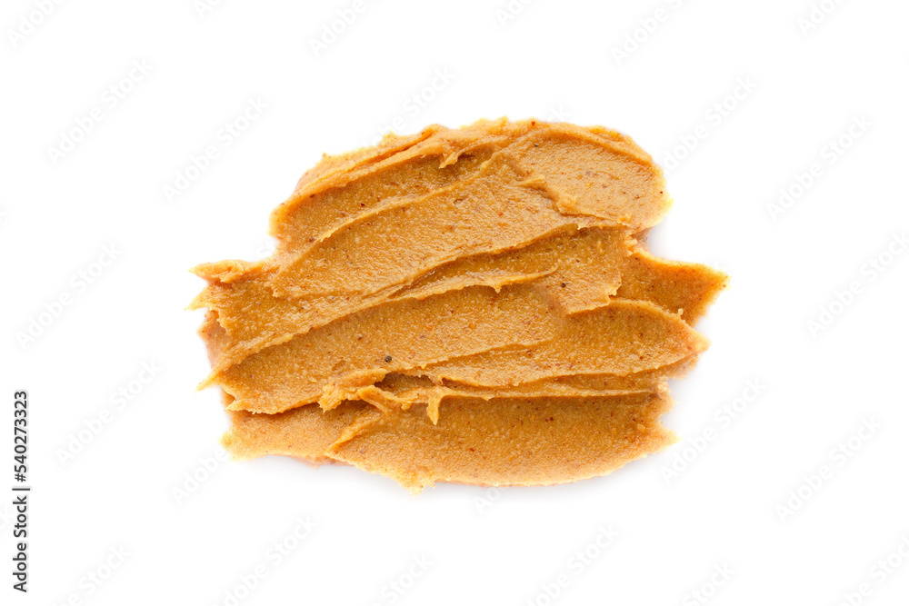 Peanut butter isolated on white background, top view. Peanut butter on a white background, top view. Creamy peanut butter isolated on white background. Peanut butter isolated on white background, top view. Peanut butter on a white background, top view. Creamy peanut butter isolated on white background.