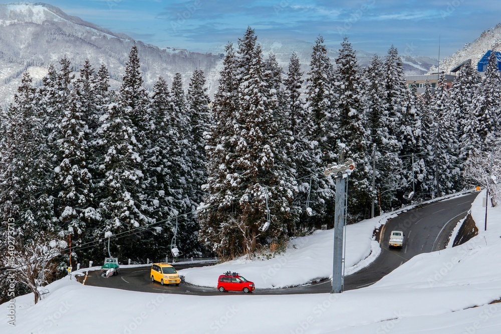 Beautiful road in the mountains.