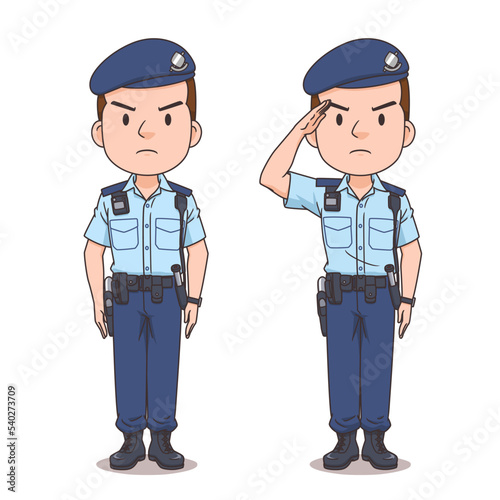 Cartoon character of Hong Kong police.