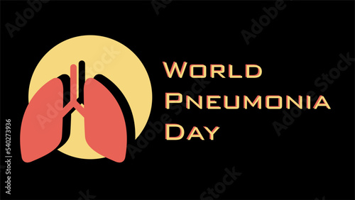 Vector Illustration of World Pneumonia Day in November. human lungs and respiratory system. Vector illustration of human pulmonology background, copy space - infectious disease, cancer, tuberculosis.