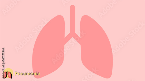 Vector Illustration of World Pneumonia Day in November. human lungs and respiratory system. Vector illustration of human pulmonology background, copy space - infectious disease, cancer, tuberculosis.