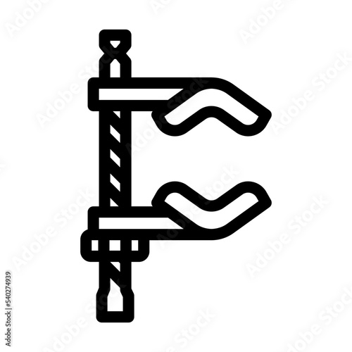 cardellini clamp line icon vector. cardellini clamp sign. isolated contour symbol black illustration
