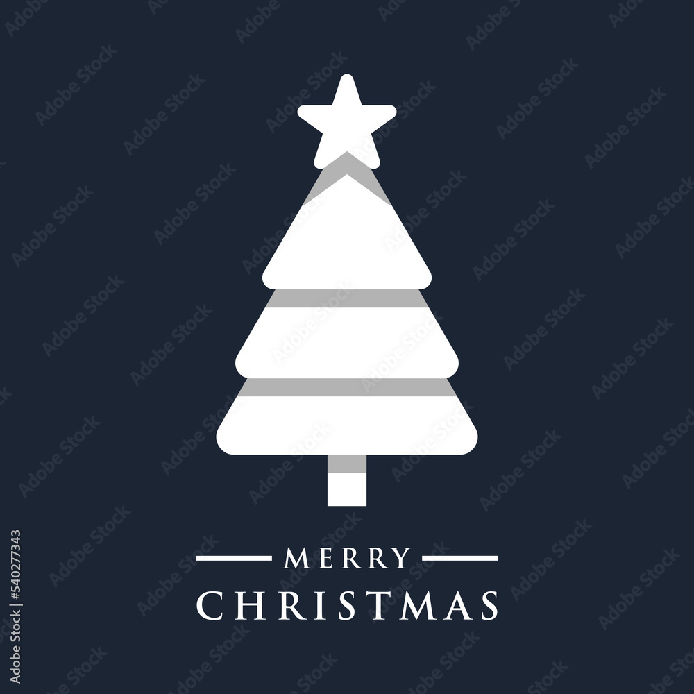 Christmas Tree with Star design with Flat style. Christmas Tree with Star design with Flat style.