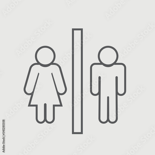 Male female toilet vector icon illustration sign